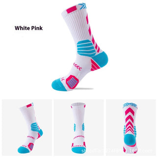 Men's Elite Trendy Contrast Color Long Tube Basketball Socks - Phosgene