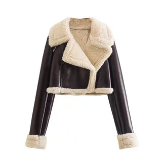 Women's Short Lapel Long Sleeve Slim Fashion Personality Jacket Jacket - Phosgene