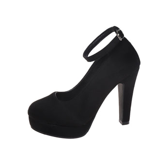 Autumn New Fashion Buckle Low-cut High Heels Women - Phosgene