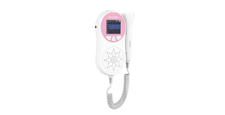 Pocket Fetal Doppler Digits Curve Display Pregnancy Baby Heart Rate Monitor,3Mhz Pink Phosgene