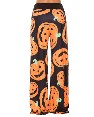 Women's Halloween Pumpkin Loose Casual Pants - Phosgene