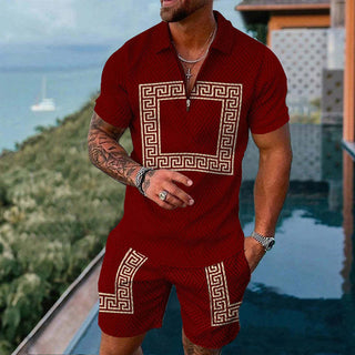 Men's Summer New Polo Shirt Suit Plus Size Fashion Phosgene