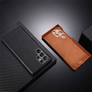 Business Lambskin Solid Color Mobile Phone Case Anti-scratch - Phosgene