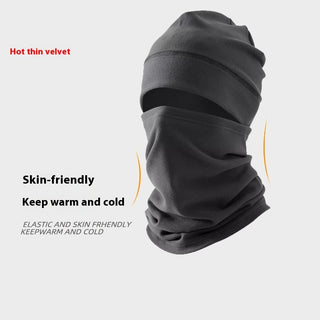 Dralon Hat Men's Winter Wind Mask Hat Neckerchief Cover Two-piece Set Cycling Bag Headgear Ear Protection - Phosgene