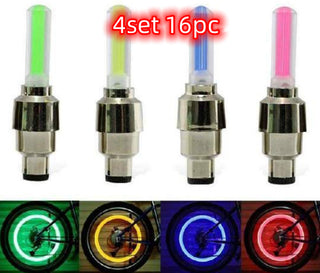 Neon Lights Tyre Wheel Valve Cap Light LED Car Tire Valve Caps Air Cover Tire Rim Valve Wheel Stem Cap Bike Light - Phosgene