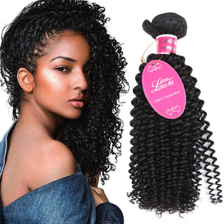 10A Deep Curly Brazilian Human Hair Bundles Weave - Phosgene