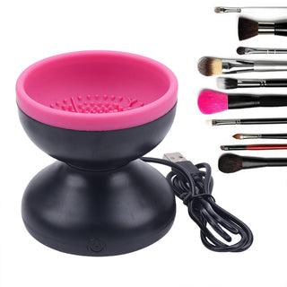 Electric Makeup Brush Cleaner Machine Portable Automatic USB Cosmetic Brush Cleaner Tools For All Size Beauty Makeup Brushes Set - Phosgene