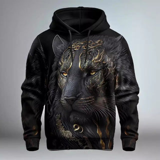 Fashion Brand Lion's Head 3D Hoodie Fashion Men And Women - Phosgene