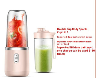 6blade Portable Blender Mini Juicer Cup Extractor Smoothie USB Charging Fruit Squeezer Blender Food Mixer Ice Crusher Portable Juicer Machine - Phosgene