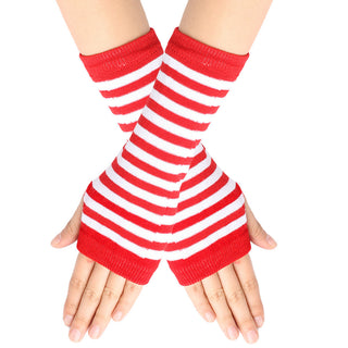 Knitted Finger-leaking Gloves Striped Thin - Phosgene