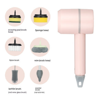 Electric Cleaning Brush Dishwashing Brush Automatic Wireless USB Rechargeable Professional Kitchen Bathtub Tile Cleaning Brushes - Phosgene