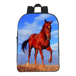 12-inch Digital Printing Animal Horse Backpack Phosgene