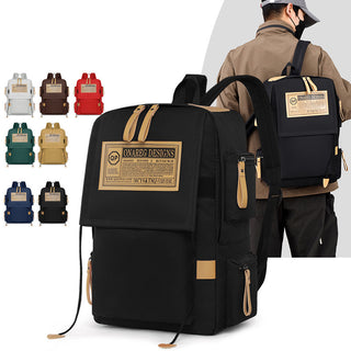 Ins Fashion Backpack Men Multi-pocket Large Capacity Travel Computer Bag Women Junior High School Students Schoolbag Phosgene