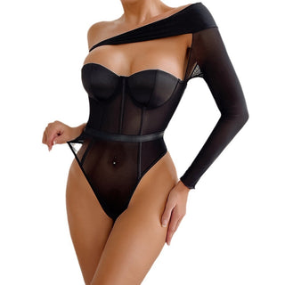 Women's One-shoulder Sleeve Body-shaping Corsets Push Up Chest Underwear - Phosgene