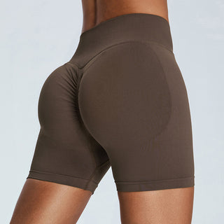 Seamless Yoga Shorts Women's Three-point High Waist - Phosgene