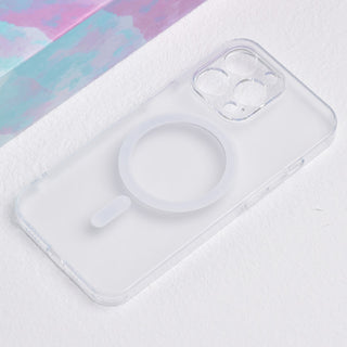 Transparent Glass Magnetic Magsafe Mobile Phone Case - Phosgene