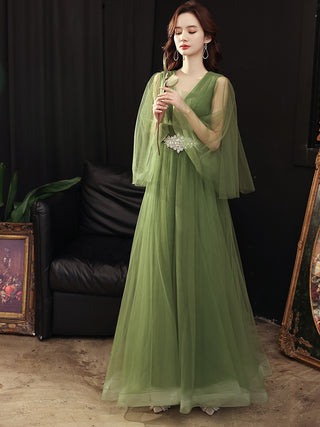 Green Wedding Dress Guzheng Art Examination Solo - Phosgene