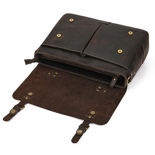 Retro Men's Briefcase Crazy Horse Leather - Phosgene