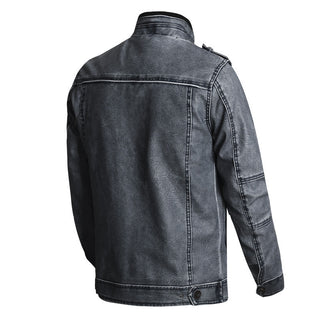 Thick PU Leather Coat Men's Fashion Casual - Phosgene