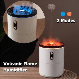 Volcanic Flame Aroma Essential Oil Diffuser USB Portable Jellyfish Air Humidifier Night Light Lamp Fragrance Humidifier - Phosgene