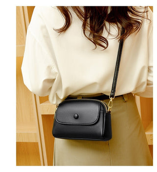 Lightweight Soft Leather One-shoulder Crossbody Bag - Phosgene