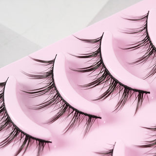 5 Pairs Manga Lashes New Arrival Anime Cosplay Natural Wispy  Korean Makeup Artificial False Eyelashes - Phosgene