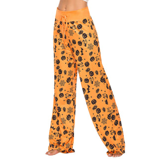 Women's Halloween Pumpkin Loose Casual Pants - Phosgene