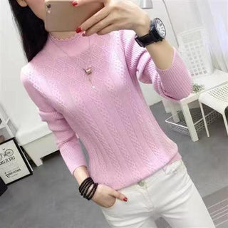 Women's Half Turtleneck Pullover Solid Color - Phosgene