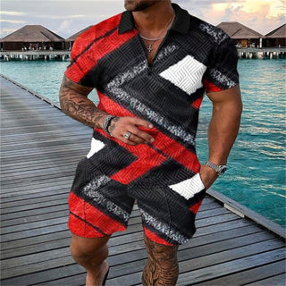 Fashion Short Sleeve Casual Men's Suit Phosgene