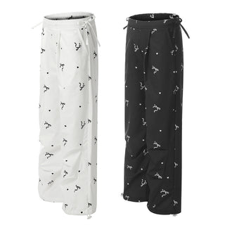 Full Printed Bowknot Baggy Pants Men And Women Phosgene