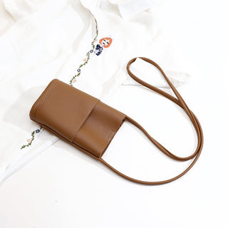 High-grade Soft Leather Mobile Phone Bag Female Crossbody - Phosgene