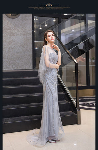 Temperament High-end Bride Fishtail Evening Dress Woman - Phosgene