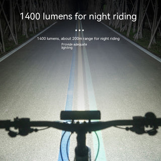 Bicycle Night Riding Headlight USB Charging Strong Light - Phosgene