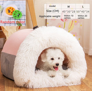 New Splice Portable Pet Nest Portable Autumn And Winter Warm Dog Nest Moisture-proof Long Fur Cat Nest Cross Border Pet Nest - Phosgene