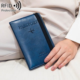 Multifunctional Passport Document Bag Ultra-thin RFID Passport Wallet - Phosgene