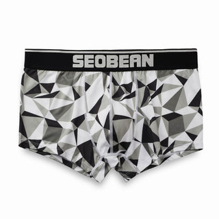 Fashion Geometry Pattern U Convex Boxers - Phosgene