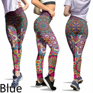 Slim-fit Printed Trousers Yoga Pants - Phosgene