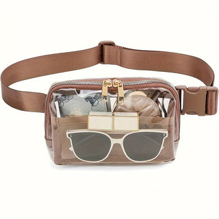 Female Minimalist Casual Transparent Waist Bag - Phosgene