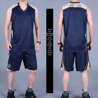 Basketball Sports Suit Men's Summer Casual Wear Sleeveless Thin Vest Running Suit Shorts Sportswear - Phosgene