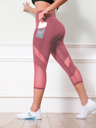 Patchwork Pocket Tight Sports Pants Female - Phosgene