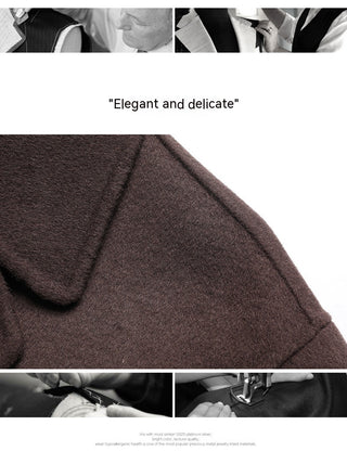 Winter Double-sided Woolen Coat Men's Mid-length Wool Casual Thickening Woolen Coat - Phosgene