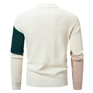 Sweater Men's Round Neck Multicolor Pullover Sweater - Phosgene