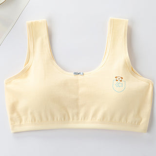 Primary Student Vest Female Junior High  Girl High School  Underwear Pure Cotton Bra - Phosgene