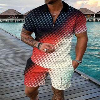 Fashion Short Sleeve Casual Men's Suit Phosgene