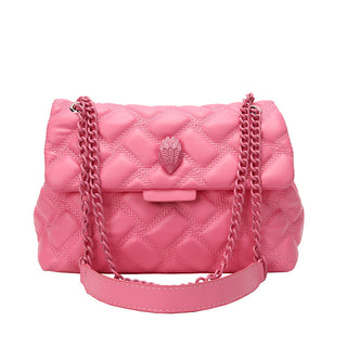 Plaid Embossed Chain Personality Shoulder Bag - Phosgene