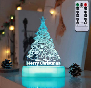 Christmas Decoration 3D Lamp Acrylic LED Night Lights New Year Valentines Day Christmas Kids Gift Christmas Ornaments - Phosgene