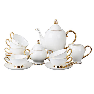 Bone China Gold-painted Coffee Cup And Saucer Afternoon Tea Tea Set Phosgene