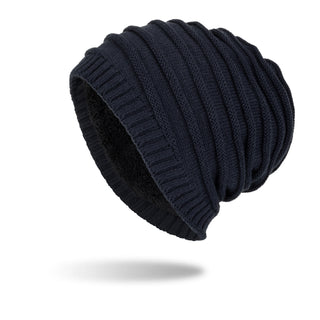 Men's Plush Sweater Hat Outdoor Warm Knit Ear Guards - Phosgene