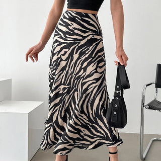 Zebra Stripes A- Line Skirt - Phosgene