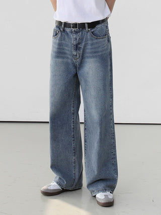 Fashion Personality Retro Washed Jeans Men Phosgene